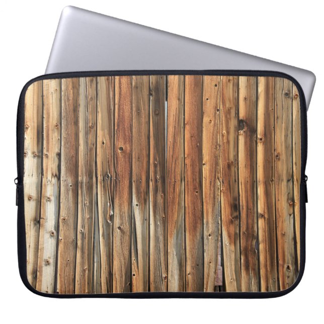 Capa Para Notebook Superfície de madeira castanha (Frente)