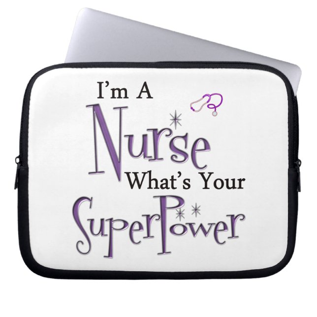 Capa Para Notebook Superpotência da enfermeira (Frente)