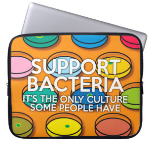Capa Para Notebook SUPORTE BACTÉRIAS Piada Científica