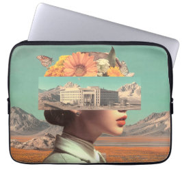 Capa Para Notebook Surreal Portrait with Architectural Landscape