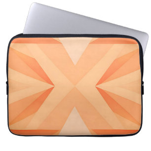 Capa Para Notebook Surto de Estrela Geométrica Laranja Quente Abstrat
