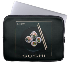 Capa Para Notebook Sushi bolsas de laptop de monograma personalizadas