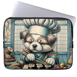 Capa Para Notebook Sushi Chef Puppy Adorável