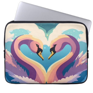Capa Para Notebook Swans In Love