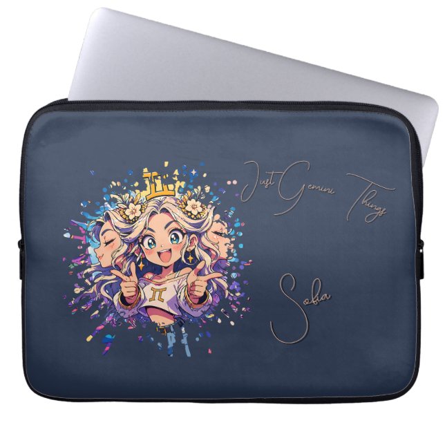 Capa Para Notebook Sweet 16 Gemini Custom Laptop Sleeve (Frente)