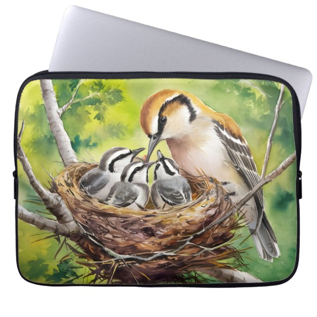 Capa Para Notebook Sweet bird nest painting (Frente)