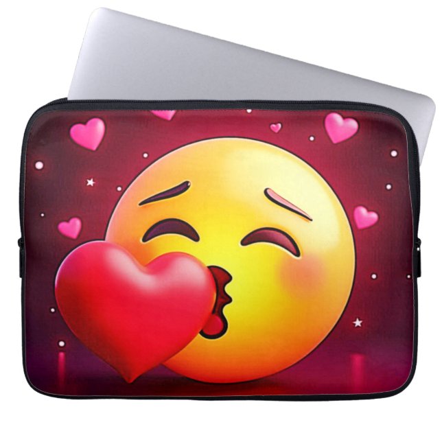 Capa Para Notebook Sweet Kiss Heart Emoji (Frente)