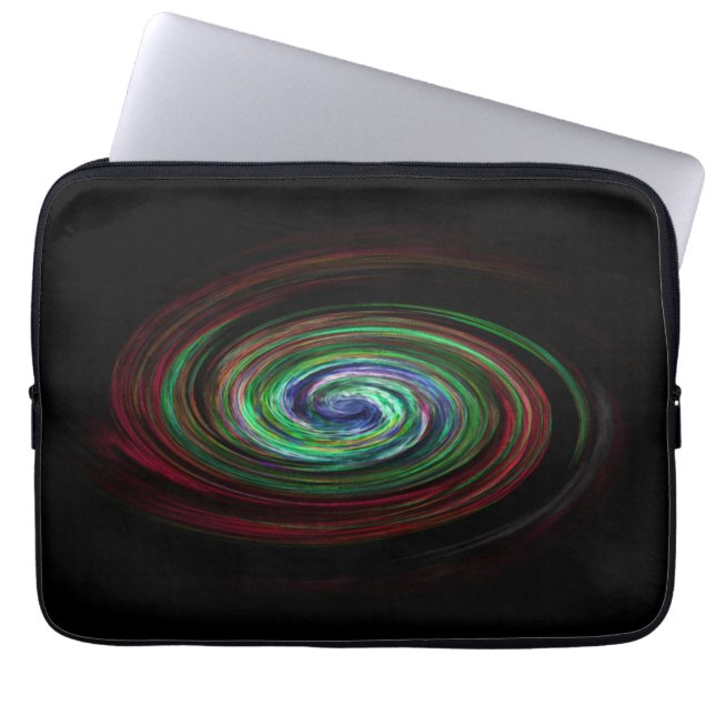 Capa Para Notebook Swirling Galaxy Cool Abstract Black (Frente)
