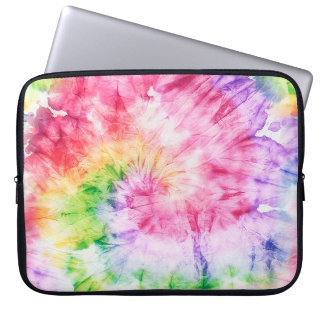 Capa Para Notebook Swirls De Verão: Padrões De Tie-Dye Pastel (Frente)