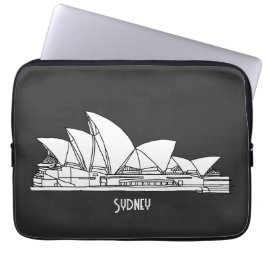 Capa Para Notebook Sydney Opera House Austrália desenhando lembrança