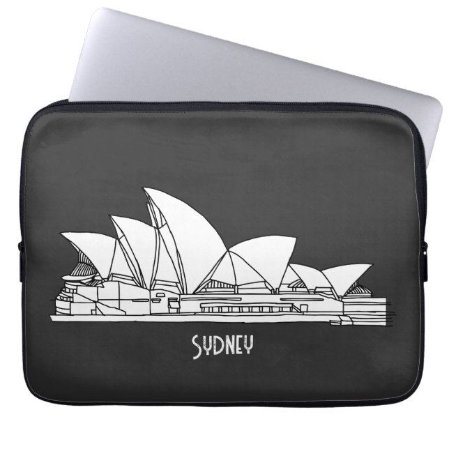 Capa Para Notebook Sydney Opera House Austrália desenhando lembrança (Frente)