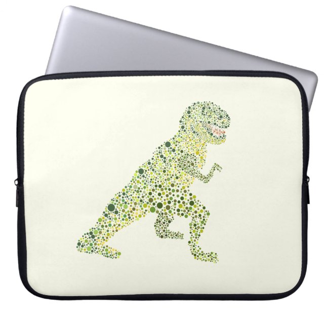 Capa Para Notebook T-REX Dinossauro Em Pontos (Frente)