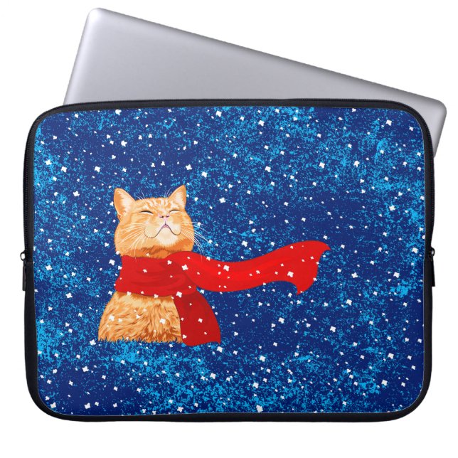Capa Para Notebook Tabby ama neve (Frente)