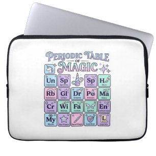 Capa Para Notebook Tabela Periódica Mágica de Unicórnio Design Gráfic
