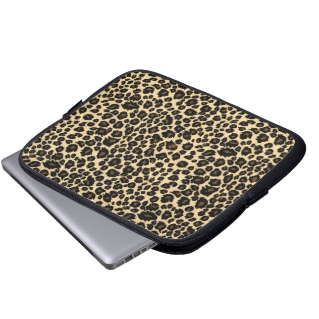 Capa Para Notebook Tabuleta & bolsa de laptop - pele do leopardo (Frente Inferior)