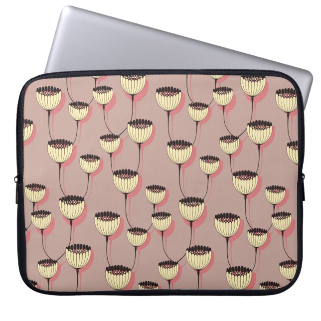 Capa Para Notebook taças de outono flores padrão sem costura, em cast (Frente)