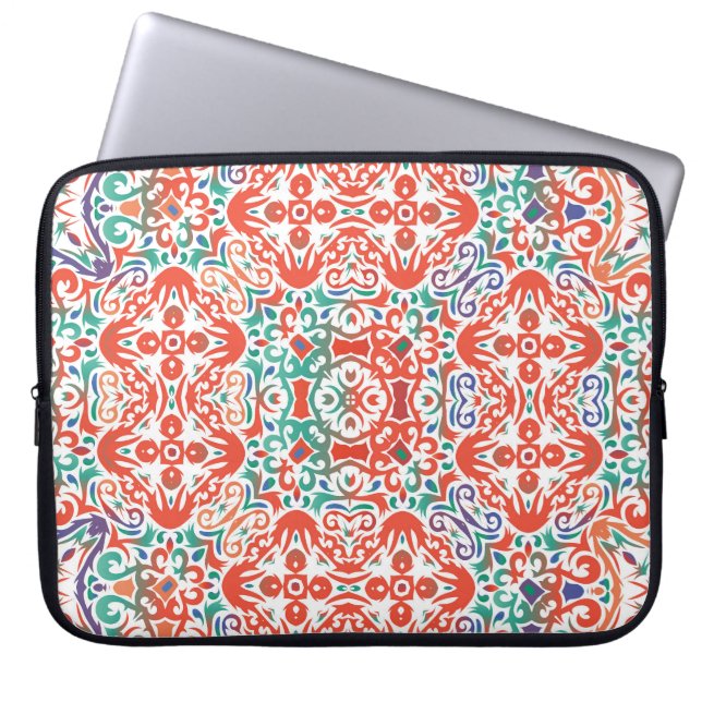 Capa Para Notebook Talavera mexicana: Colagem de Azulejos Étnicos. (Frente)