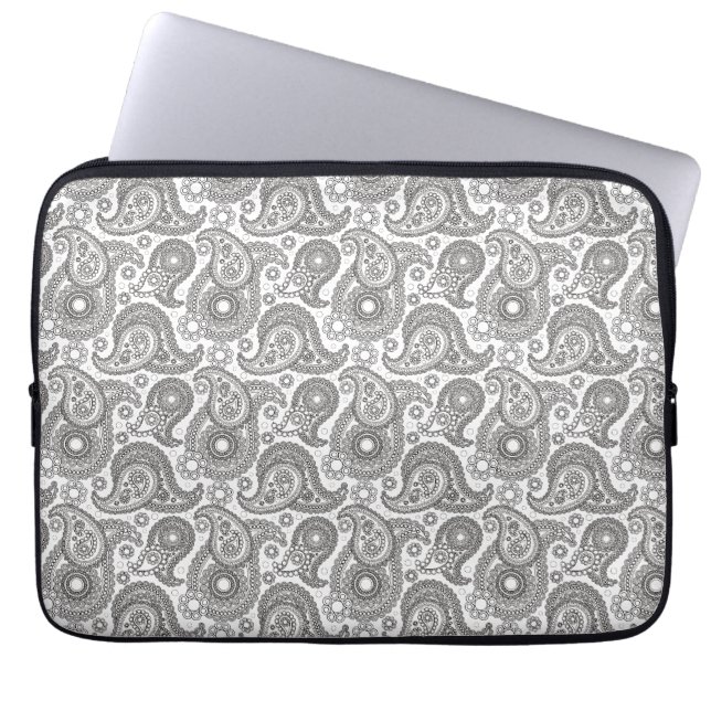 Capa Para Notebook Tangerine Black Paisley (Frente)