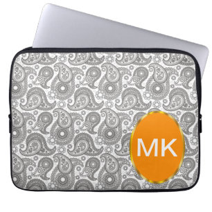 Capa Para Notebook Tangerine Black Paisley