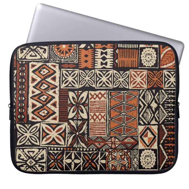 Capa Para Notebook Tapa Havaiana: Patchwork Tribal (Frente)