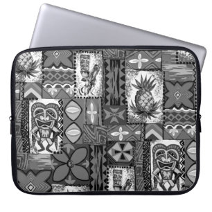 Capa Para Notebook Tapa havaiano do vintage de Pomaika'i Tiki