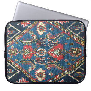 Capa Para Notebook Tapete Persa Turco Antigo, Azul