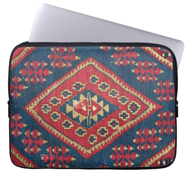 Capa Para Notebook Tapete turco Kilim - Anorro Vermelho Antigo (Frente)