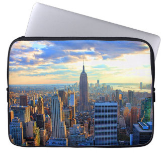 Capa Para Notebook Tarde tarde NYC Skyline à medida que o pôr do sol 