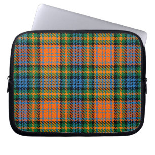 Capa Para Notebook Tartan Clan Murray Xadrez Orange Blue Check