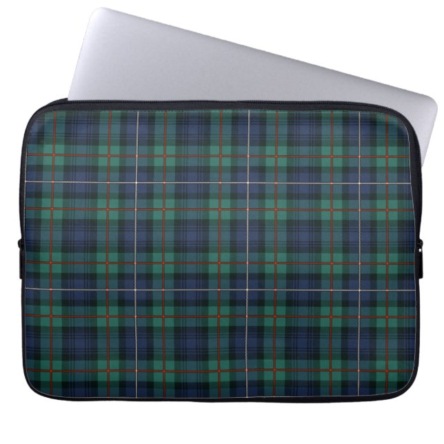 Capa Para Notebook Tartan Clan Robertson Xadrez Green Purple Check (Frente)