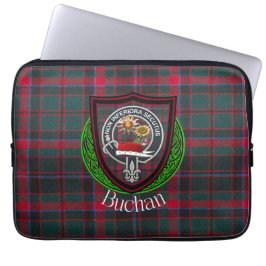 Capa Para Notebook Tartan e Brasão do Clã Escocês Buchan 
