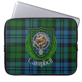 Capa Para Notebook Tartan e Brasão do Clã Escocês Campbell