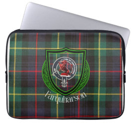 Capa Para Notebook Tartan e Brasão do Clã Escocês Farquharson