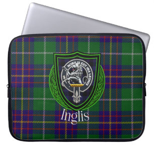 Capa Para Notebook Tartan e Brasão do Clã Escocês Inglis