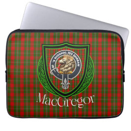 Capa Para Notebook Tartan e Brasão do Clã Escocês MacGregor