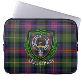 Capa Para Notebook Tartan e Brasão do Clã Escocês MacLennan