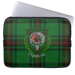 Capa Para Notebook Tartan e Brasão do Clã Escocês Primrose