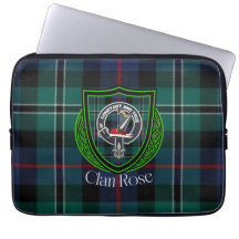 Tartan e Brasão do Clã Escocês Rose 