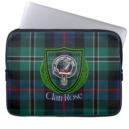 Capa Para Notebook Tartan e Brasão do Clã Escocês Rose