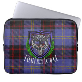 Capa Para Notebook Tartan e Brasão do Clã Escocês Rutherford