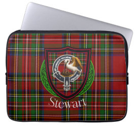 Capa Para Notebook Tartan e Brasão do Clã Escocês Stewart 