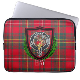 Capa Para Notebook Tartan e Brasão do Clã Hay Escocês