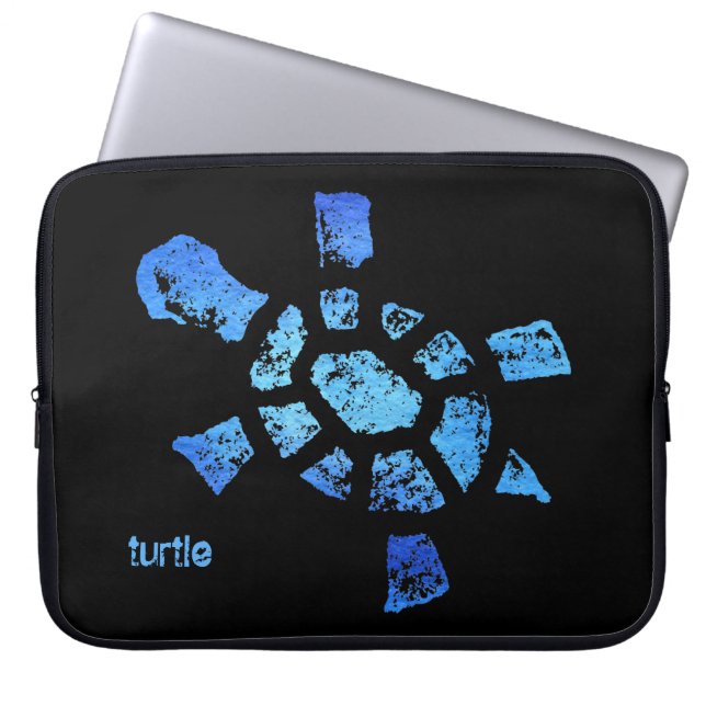 Capa Para Notebook Tartaruga da água azul 15" (Frente)