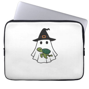 Capa Para Notebook Tartaruga Marinha Dia das Bruxas Fantasma Chapéu d