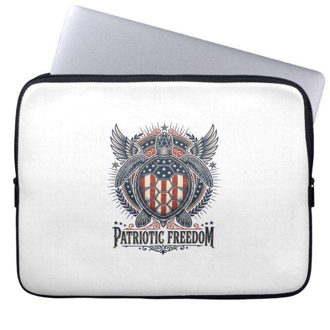 Capa Para Notebook Tartaruga Marinha Patriota (Frente)