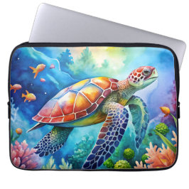 Capa Para Notebook Tartaruga Marinha Pintada