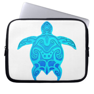 Capa Para Notebook Tartaruga tribal azul