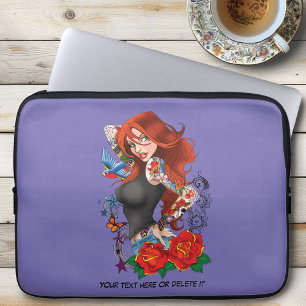 Capa Para Notebook Tattoos das mulheres ruivas