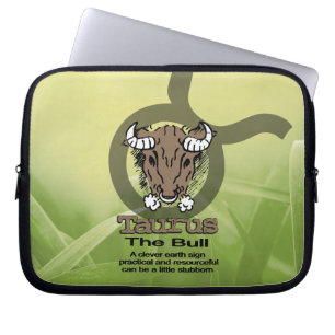 Capa Para Notebook Taurus, sigla Touro Terra, sinal verde