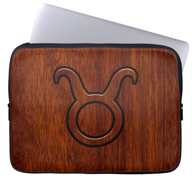 Capa Para Notebook Taurus Zodiac Sinal em Mahogany como impressão (Frente)